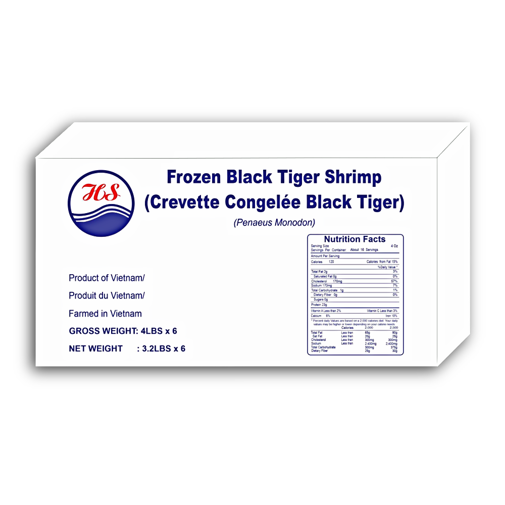 Vietnam Tiger Shrimp no head - Size8/12